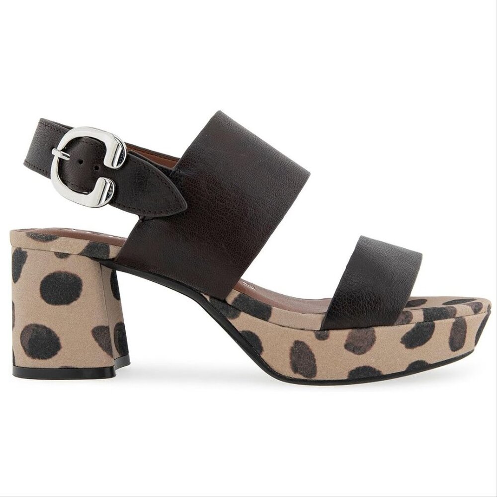 AEROSOLES Black and Tan Sandals